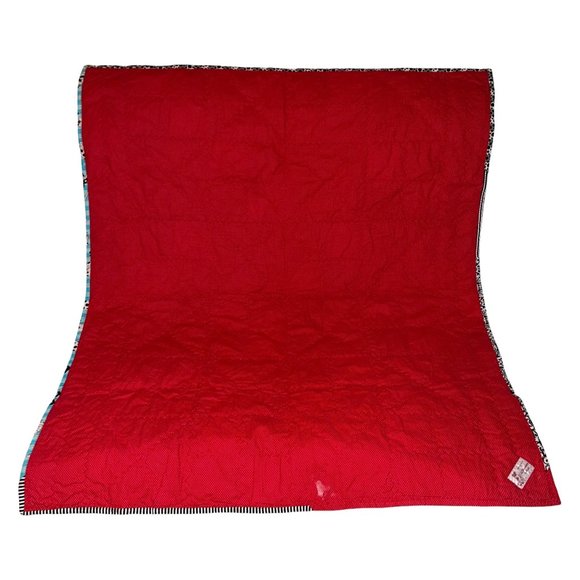 Handmade Hand Crafted Dalmatian Dog Lover Patchwork Granny Square Quilt 45 X 39 - Picture 6 of 10